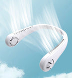 Portable Neck Fan Rechargeable Bladeless Hands Free Air Cooler – 3 Speed Mini Cooling Fan for Summer Travel Outdoor Sports