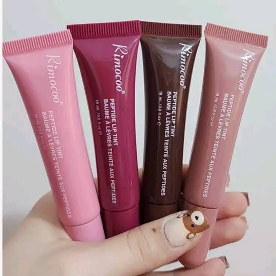 Rimocoo Peptide Lip Tint 4pcs Set – Hydrating Glossy Lip Balm