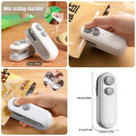 2-in-1 Mini Bag Sealer & Cutter – Rechargeable Heat Sealing Machine
