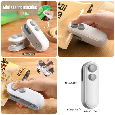 2-in-1 Mini Bag Sealer & Cutter – Rechargeable Heat Sealing Machine