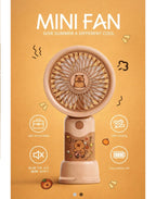 Portable Mini USB Rechargeable Handheld Fan for Kids – Cute Cartoon Cooling Fan for Travel, Office, Home & Summer Outdoor Use