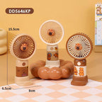 Portable Mini USB Rechargeable Handheld Fan for Kids – Cute Cartoon Cooling Fan for Travel, Office, Home & Summer Outdoor Use