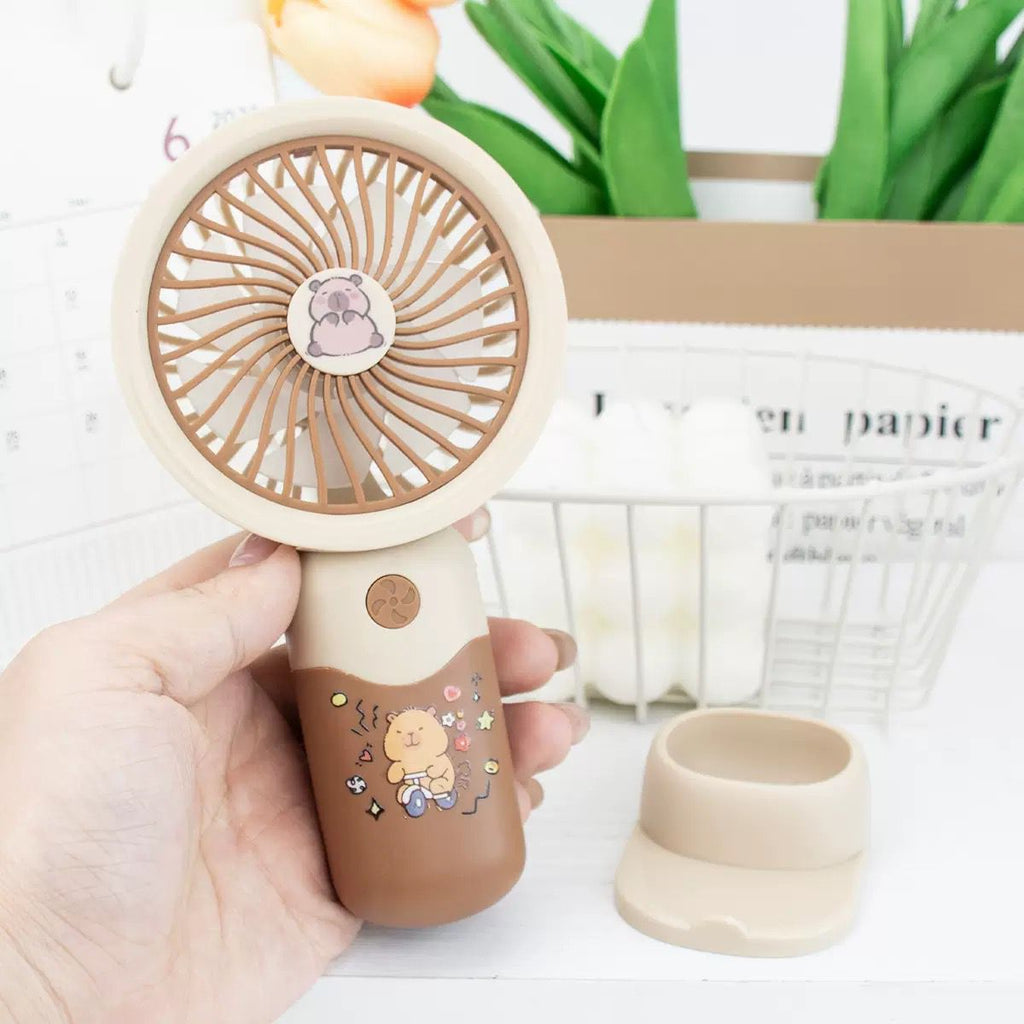 Portable Mini USB Rechargeable Handheld Fan for Kids – Cute Cartoon Cooling Fan for Travel, Office, Home & Summer Outdoor Use