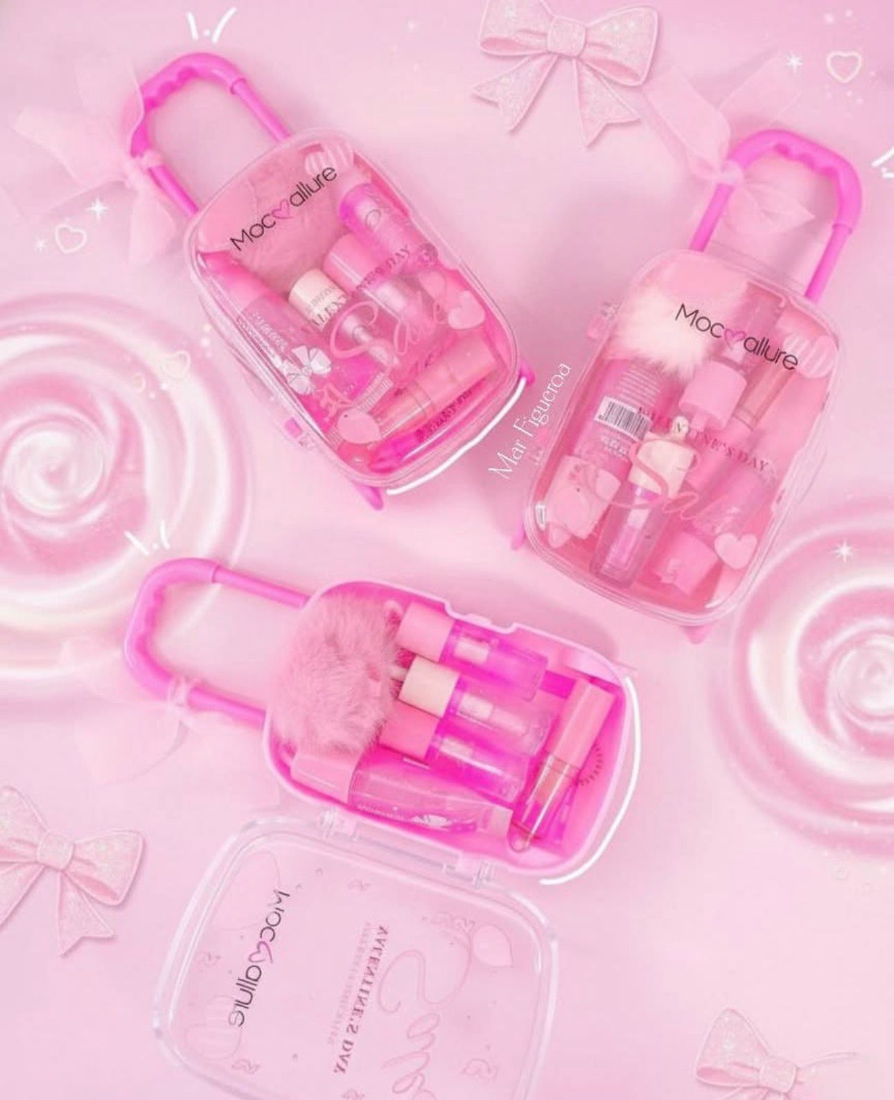 Mocoallure Lip Gloss Set & Lip Care Kit for Soft Pink Lips