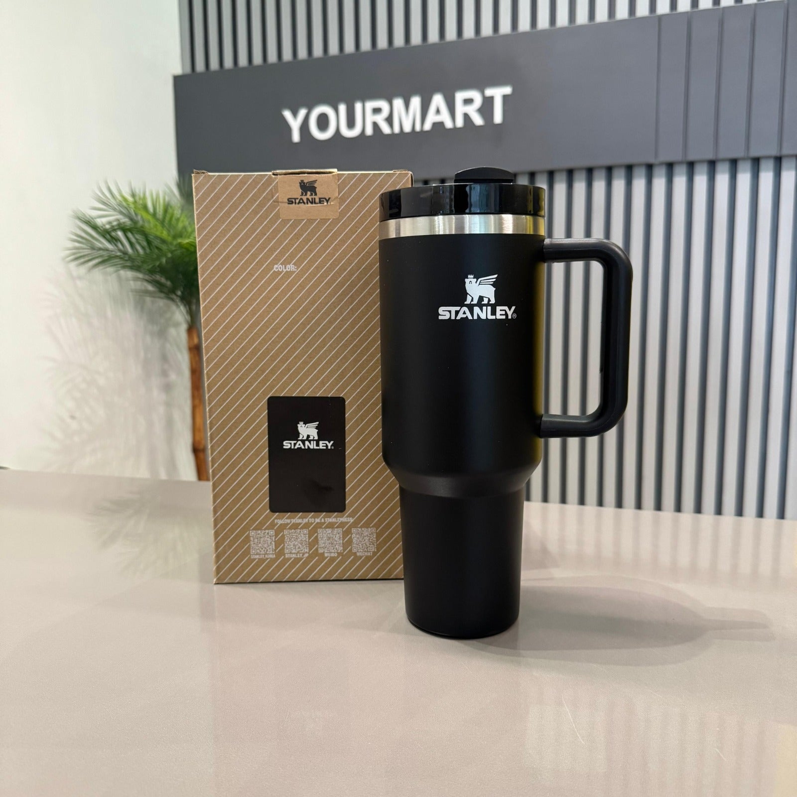 Premium 40oz Stainless Steel Vacuum Insulated Tumbler with Handle & Straw – Leakproof Double Wall Travel Mug for Coffee, Water & Hot or Cold Drinks
