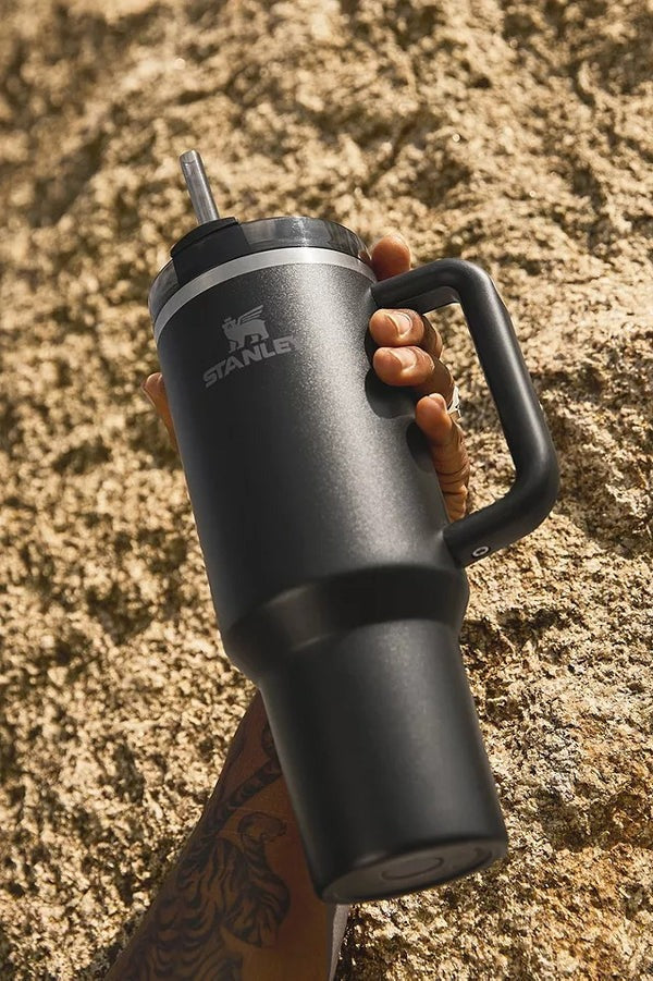 Premium 40oz Stainless Steel Vacuum Insulated Tumbler with Handle & Straw – Leakproof Double Wall Travel Mug for Coffee, Water & Hot or Cold Drinks
