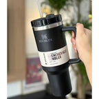 Premium 40oz Stainless Steel Vacuum Insulated Tumbler with Handle & Straw – Leakproof Double Wall Travel Mug for Coffee, Water & Hot or Cold Drinks