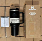 Premium 40oz Stainless Steel Vacuum Insulated Tumbler with Handle & Straw – Leakproof Double Wall Travel Mug for Coffee, Water & Hot or Cold Drinks