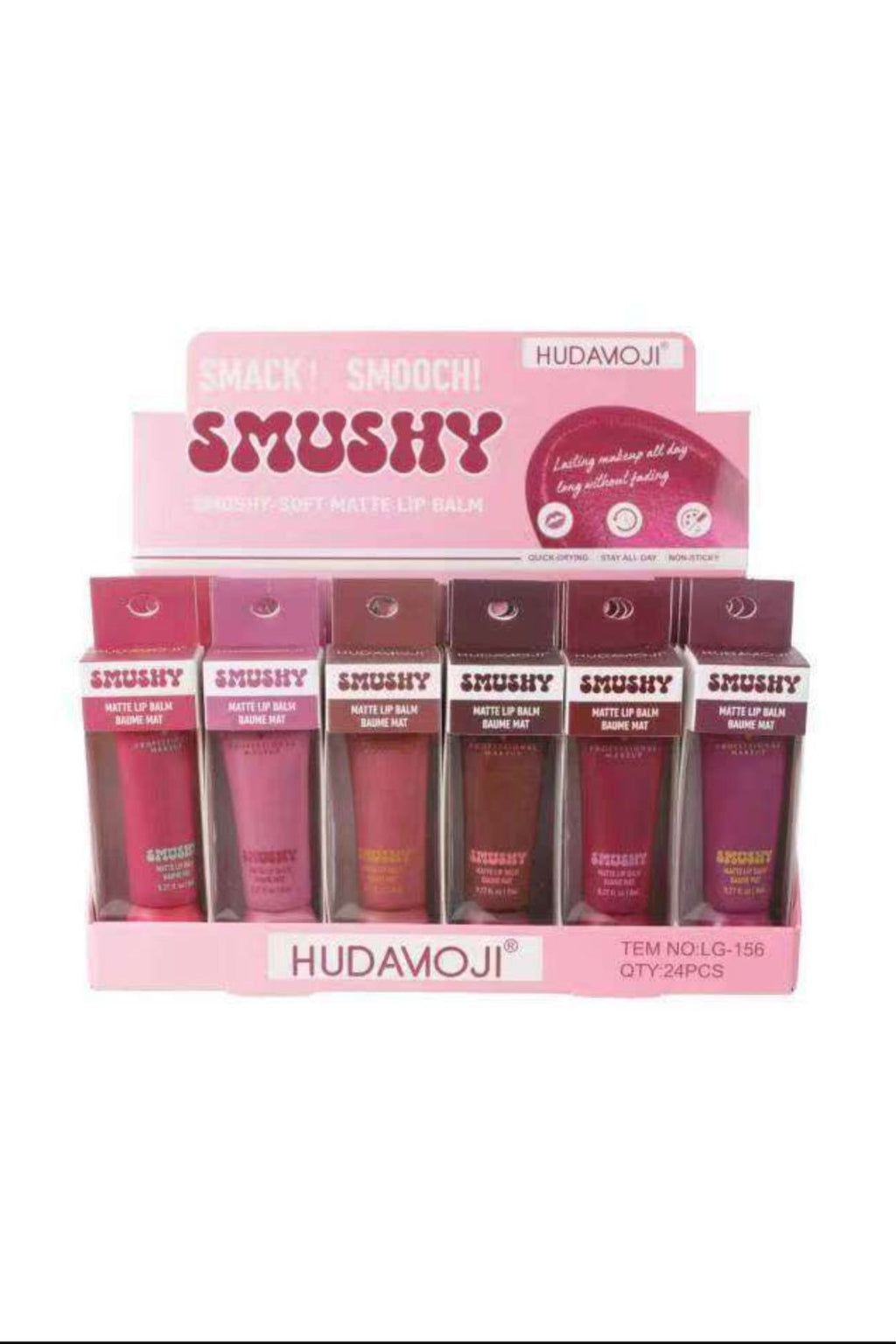 Hudamoji Smushy Matte Lip Balm Tint Set 6PCS