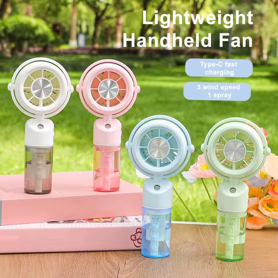 Portable Handheld Misting Fan USB Rechargeable Cooler
