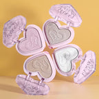 HUDAMOJI Sweet Love 2-in-1 Blush & Highlighter Set 4PCS