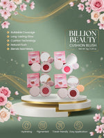 Billion Beauty Cushion Blush Set – 4 Long-Lasting Natural Glow Shades