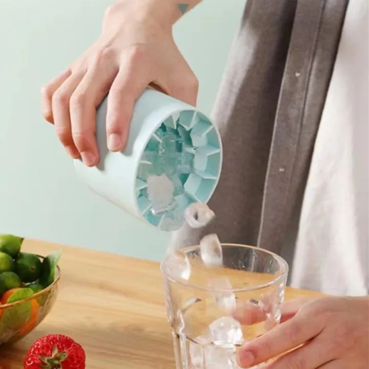 Portable Silicone Ice Cube Maker Cup & Mold