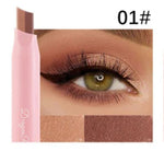 Dragon Ranee Eyeshadow Stick 2 In 1 Double Color Gradient Velvet Shadow Stick Eye Makeup Waterproof Lasting Shimmer Metallic Eyeshadow Makeup