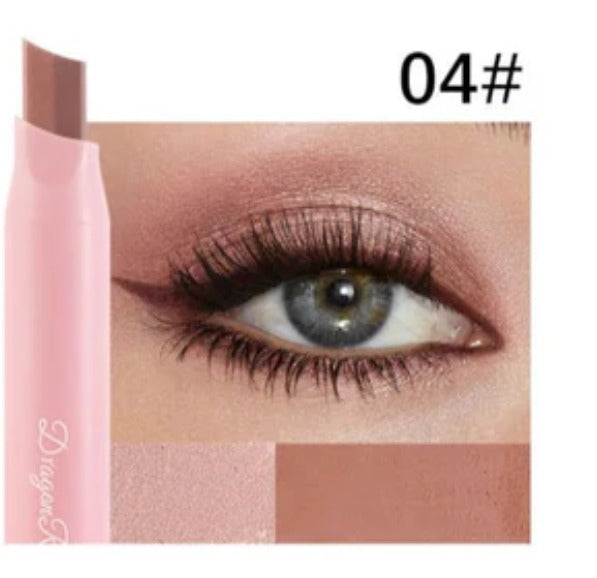 Dragon Ranee Eyeshadow Stick 2 In 1 Double Color Gradient Velvet Shadow Stick Eye Makeup Waterproof Lasting Shimmer Metallic Eyeshadow Makeup