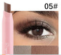 Dragon Ranee Eyeshadow Stick 2 In 1 Double Color Gradient Velvet Shadow Stick Eye Makeup Waterproof Lasting Shimmer Metallic Eyeshadow Makeup