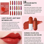 LMG BROTHS 18-Color Capsule Lipstick Set – Silky Smooth Matte Finish Mini Lipstick Pods (Travel Size & Portable)