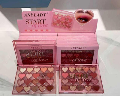 ANYLADY Start of Love 20 Color Eyeshadow Palette – Matte, Shimmer & Glitter Eye Makeup Palette for Women
