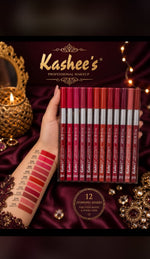 Kashee's 12PCS Lipstick Pencil Set | Nude & Red Shades Available