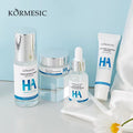 KORMESIC Hyaluronic Acid Moisturizing Facial Skincare Set – Hydrating Face Cleanser, Toner, Face Serum & Night Cream Complete Skin Care Kit for All Skin Types