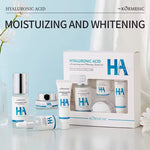 KORMESIC Hyaluronic Acid Moisturizing Facial Skincare Set – Hydrating Face Cleanser, Toner, Face Serum & Night Cream Complete Skin Care Kit for All Skin Types