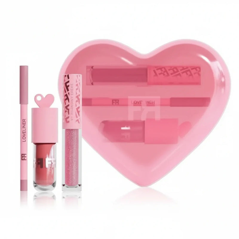 Rimocco Heart Shape 3-in-1 Lip Kit – Lip Tint, Lip Gloss & Lip Liner Gift Set