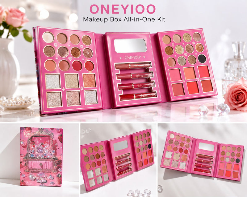 ONEYIOO All in One Makeup Kit | Eyeshadow, Blush, Highlighter & Lip Gloss Set