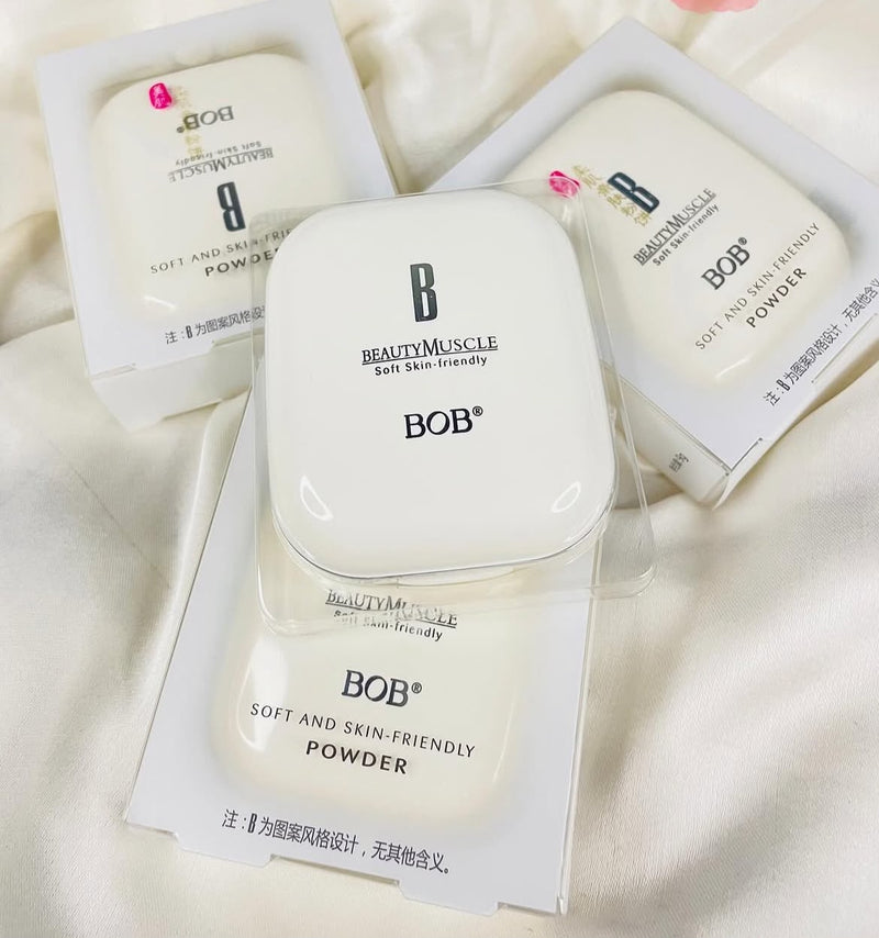 BOB Original Face Powder Compact Pressed Powder – Shade No. 1 Fair Medium | Oil Control Matte Finish with Mirror & Puff