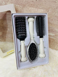 3-Piece Hair Brush Set for Women | Detangling Paddle, Round & Vented Hair Styling Brushes for Blow Dry, Scalp Massage & All Hair Types