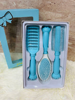 3-Piece Hair Brush Set for Women | Detangling Paddle, Round & Vented Hair Styling Brushes for Blow Dry, Scalp Massage & All Hair Types