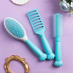 3-Piece Hair Brush Set for Women | Detangling Paddle, Round & Vented Hair Styling Brushes for Blow Dry, Scalp Massage & All Hair Types