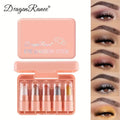 Dragon Ranee Mini Eyeshadow Stick Set 5PCS - Waterproof Long-Lasting Glitter Shimmer Cream Eyeshadow Makeup Kit, Highly Pigmented Eye Shadow Sticks for Women