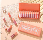 Dragon Ranee Pearly Lustre Lip Gloss Set 10 Pcs | Shimmer & High Shine Lip Gloss