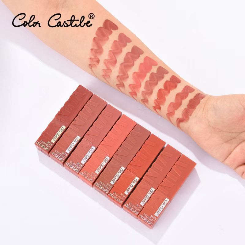 Color Castle Super Stay Lip Gloss Set of 8 – Long-Lasting, High-Shine & Non-Sticky Lip Gloss Collection