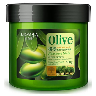 BIOAQUA Olive Hair Mask 500g – Deep Conditioning & Nourishing Hair Treatment for Dry, Damaged & Frizzy Hair