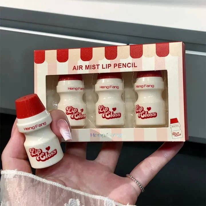 Heng Fang Air Mist Lip Gloss 3 Pcs Set | Velvet Matte Lip Tint | Lip & Cheek Tint