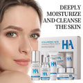 KORMESIC Hyaluronic Acid Moisturizing Facial Skincare Set – Hydrating Face Cleanser, Toner, Face Serum & Night Cream Complete Skin Care Kit for All Skin Types