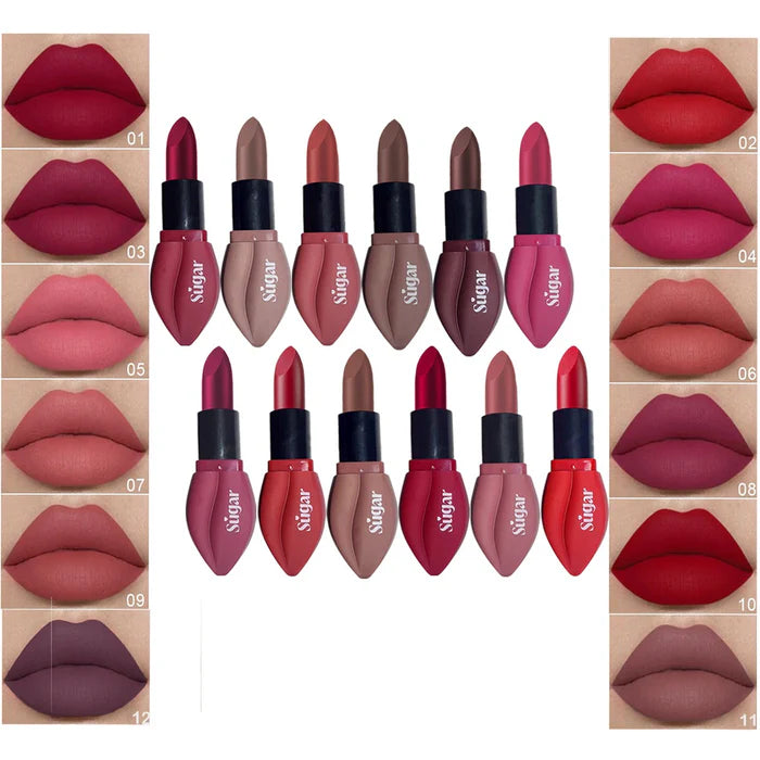 Sugar Matte Lipstick Set – 24HR Long Lasting Matte