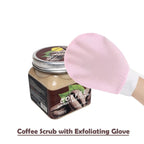 Glow-Up Duo Coffee Scrub & Exfoliating Glove – Smooth, Soft & Radiant Skin