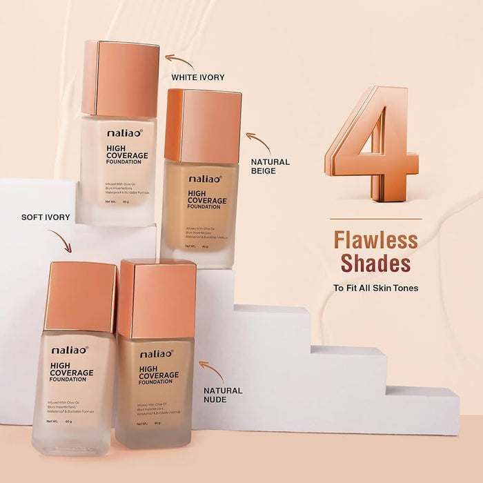 Maliao High Coverage Waterproof Base Foundation Flawless All-Day Glam