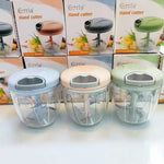 Portable Manual Vegetable Chopper – 900ml Hand Pull Food Processor with 5 Stainless Steel Blades for Onion, Garlic & Fast Kitchen Meal Prep