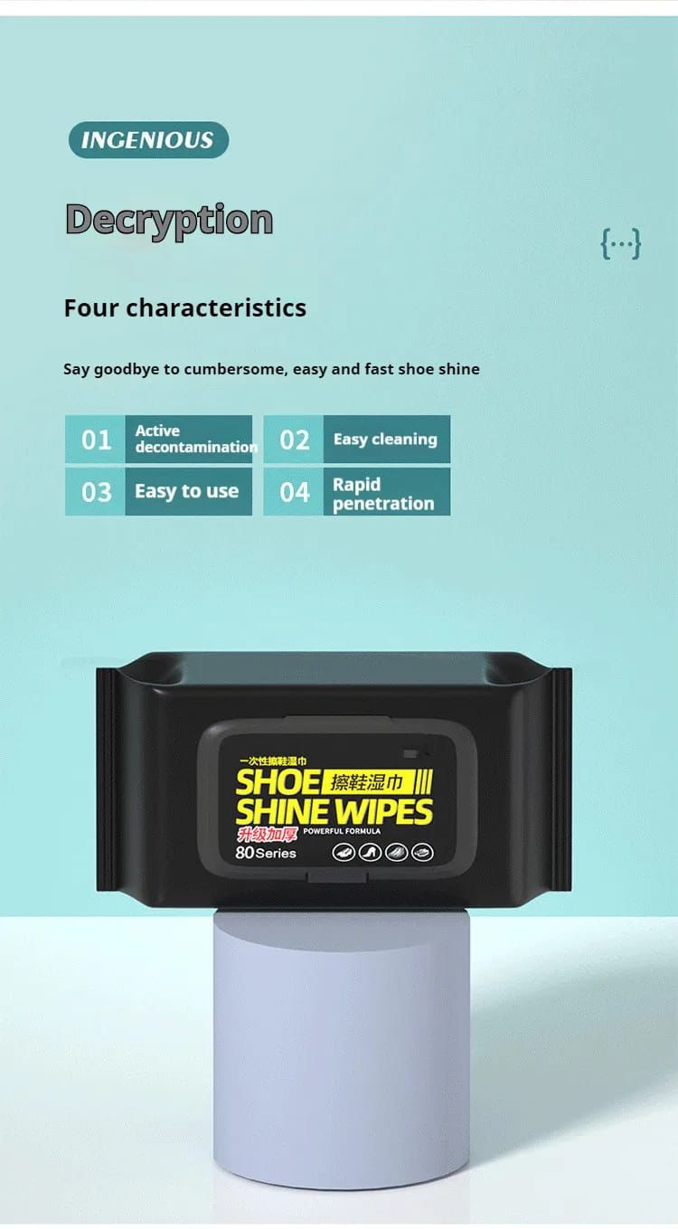 Shoe Cleaning Wipes for White Sneakers & Leather Shoes – Instant Disposable Wet Wipes for Dirt, Stain & Scuff Removal Shoe Care Cleaning Kit
