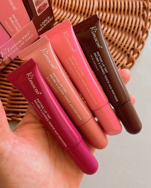 Rimocoo Peptide Lip Tint 4pcs Set – Hydrating Glossy Lip Balm