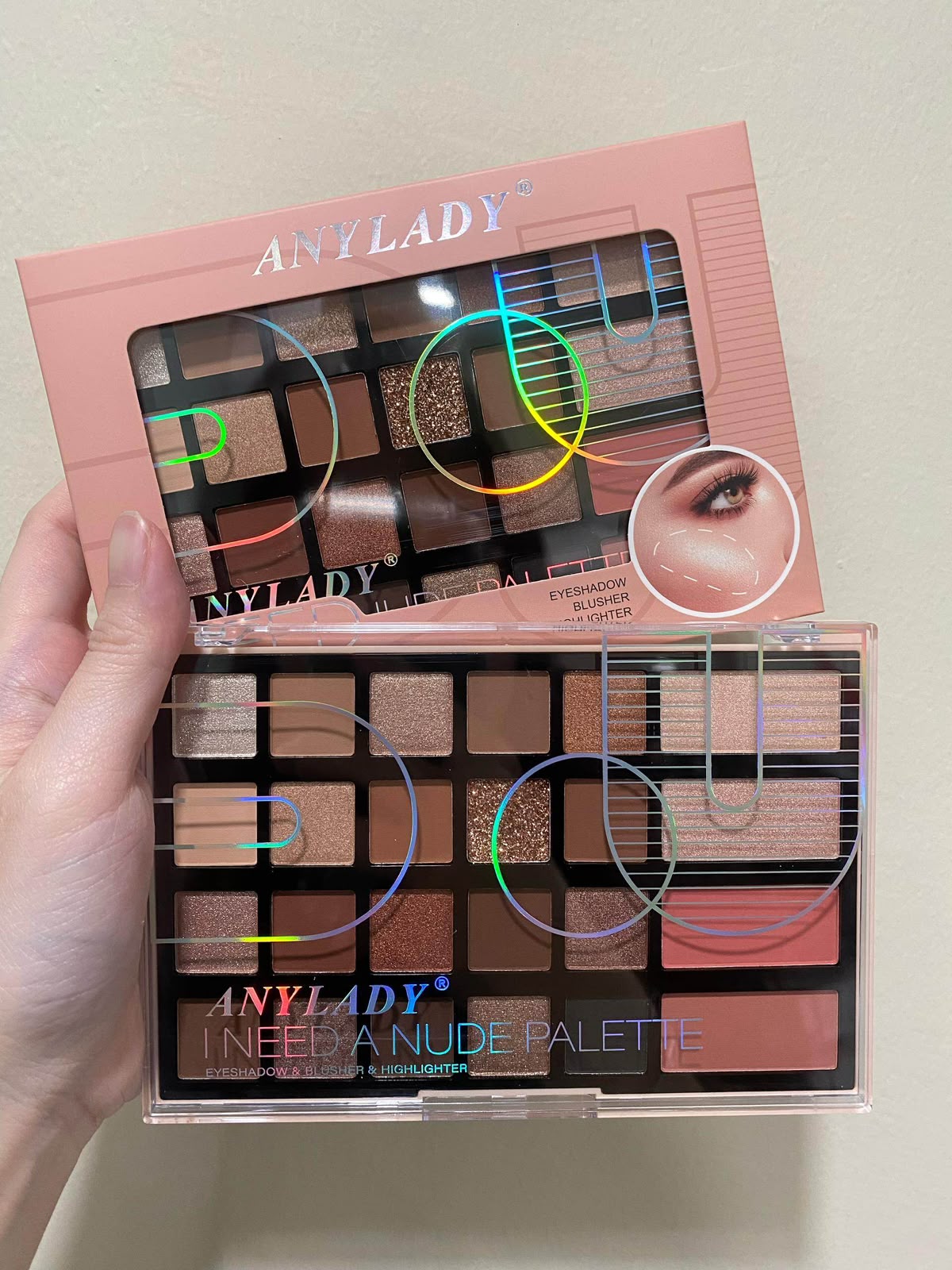 ANYLADY Nude Makeup Palette | Eyeshadow, Blush & Glow Kit