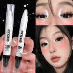 2 IN 1 Silver Novice Pearlescent Waterproof Silk Worm Highlighter Pen