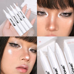 KS-ONE 1 PC Silver Pearlescent Waterproof Highlighter Pen/ Novice Long Lasting Flash Lying Silkworm Eye Shadow Makeup