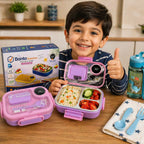 Smart Temperature Display Stainless Steel Lunch Box 800ml Leakproof Bento Box for School Office Travel & Kids Meals