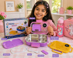 Smart Temperature Display Stainless Steel Lunch Box 800ml Leakproof Bento Box for School Office Travel & Kids Meals