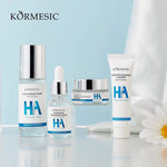 KORMESIC Hyaluronic Acid Moisturizing Facial Skincare Set – Hydrating Face Cleanser, Toner, Face Serum & Night Cream Complete Skin Care Kit for All Skin Types