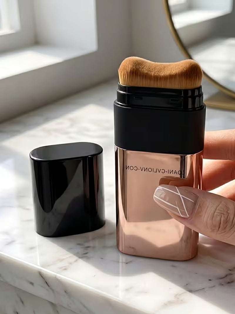 Kaka Show Waterproof Foundation Stick with Built-in Brush | Full Coverage Long Lasting Korean Makeup Foundation & Concealer | Made in Korea
